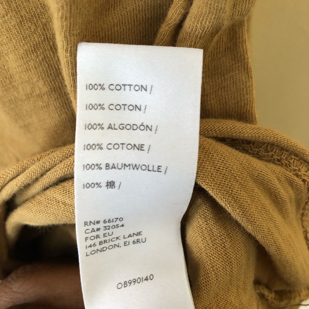 Free People We The Free Arden Tee Long Sleeve Women’s S Bunny/Taupe - Picture 5 of 10